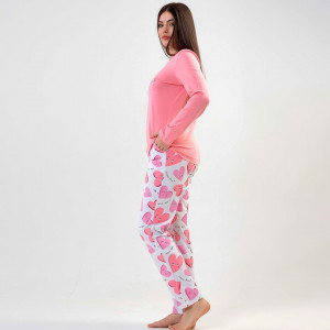 Pijamale din Bumbac Dama, Brand Vienetta, Model 'Faith Hope Love'