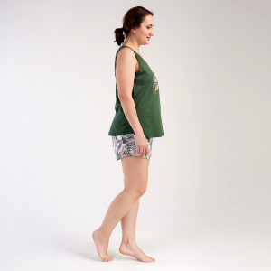 Pijamale Vara Marimi Mari Vienetta Model 'Make Your Own Way' Green