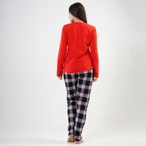 Pijamale Vienetta din Bumbac Model 'Love Wins' Red