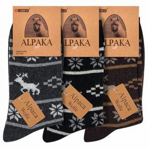 Șosete din Lână de Alpaka Set 3 Perechi Model 'Joy in Lapland'