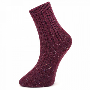 Sosete Termo din Lână Marca Pesail® Model 'Colored Rain' Culoare Burgund