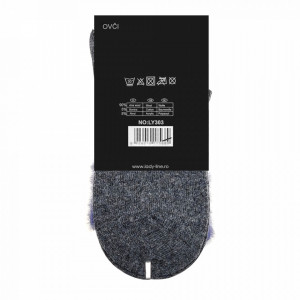 Sosete Termo din Lână Marca Pesail® Model 'Fluffy Winter' Culoare Gray