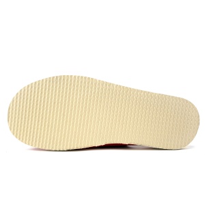 Papuci de Casă din Postav Model Summer Vogue Red. Prezentare talpă papuci de casă.
