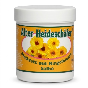 Unguent Melkfett cu Gălbenele Alter Heideschäfer (100ml) - Protecție și Îngrijire Intensivă pentru Piele Uscată