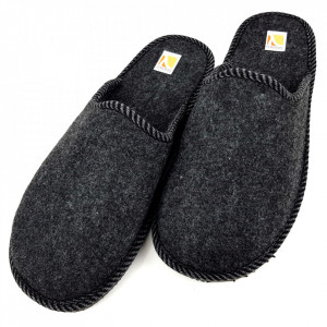 Papuci de Casa Universali din Postav Model 'Basic' Bosaco Black