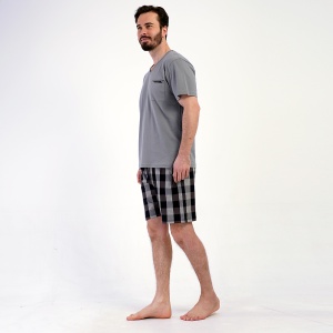 Pijama Bărbați Vienetta | MAN 'You Look Like I Need A Beer' - Prezentare pijama din lateral.
