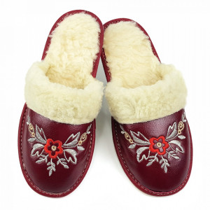Women's Sheepskin Fur Slippers Model 'Akna Rogue' Winter