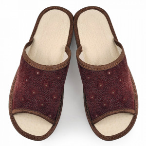 Women's Slippers Thick Sole Brown Color 'Fractal Walker' Model