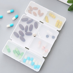 Organizator Medicamente Pliabil cu 7 Compartimente Model Blue Cross