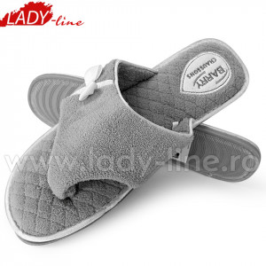 Papuci de Casa Plusati Interior si Exterior, Model Summer Gray, Brand Barry Chaussons