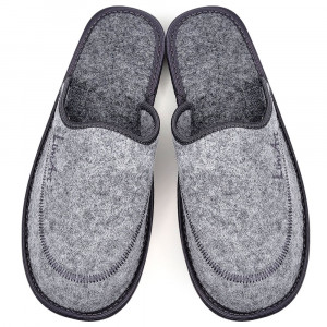 Lounge Grey Fabric Slippers | Natural Comfort at Your Home