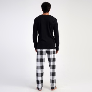 Pijamale Bărbați din Bumbac Interlok Vienetta | MAN Model 'Boss Man'. Prezentare pijama din spate.