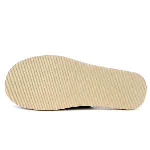 Papuci de Casa din Piele Model 'Summer London Brogue' Gray. Prezentare papuci de casă detaliu talpă.