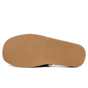 Papuci de Casa din Piele pentru Bărbați 'Gentleman's Classic' Brown - Prezentare talpă.