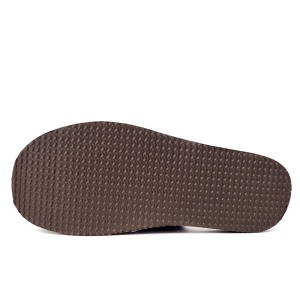 Papuci de Casă din Postav Model 'Royal Petal' Brown | Prezentare talpă papuci.