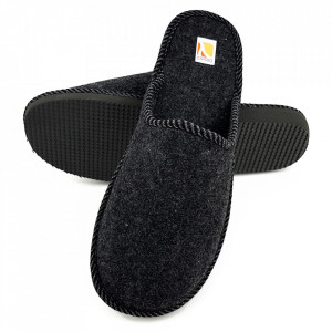 Papuci de Casa Universali din Postav Model 'Basic' Bosaco Black