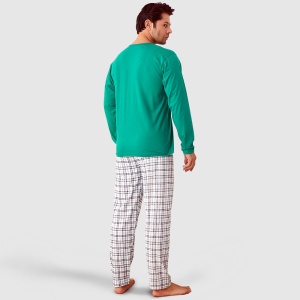 Pijama Bărbați Serena First Touch, Model 'Oh Deer' | Confort și Natură. Prezentare pijamauă din spate.