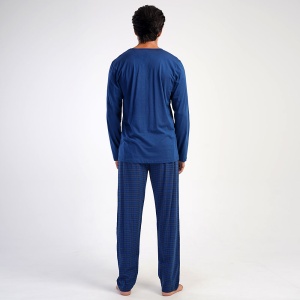 Pijama din Bumbac Barbati Vienetta|MAN, Model 'Belive In Yourself' | Confort și Încredere. Prezentare din spate.