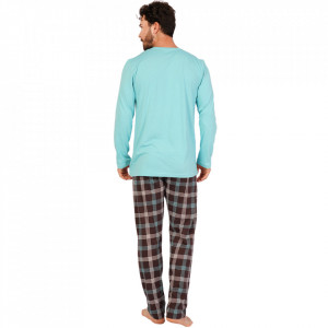 Pijamale Barbati Confortabile Gazzaz by Vienetta Model 'Dragons No Limits' Turquoise