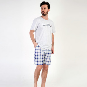 Pijamale Barbati Pantalon Scurt Vienetta | MAN Model 'Break Your Fear' Gray 💪