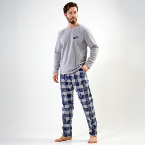 Pijamale Calduroase din Polar Flece Vienetta | Man Loft, Model 'Write On.'