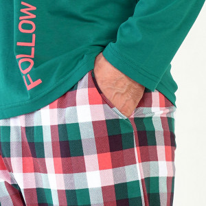 Pijamale Confortabile Barbati Vienetta|MAN, Model 'Follow Your Dreams' Green