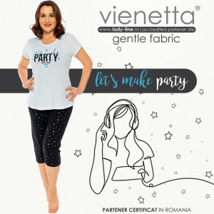 Pijamale Confortabile Dama Marimi Mari Vienetta Model 'Let's Make Party'