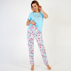 Pijamale Confortabile din Bumbac Vienetta, Model 'You are Enough'