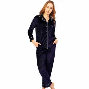 Pijamale Confortabile din Velur Catifea Vienetta Model 'Velvet Touch'