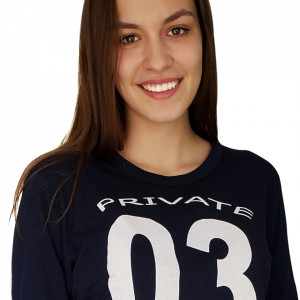 Pijamale Dama Bumbac 100%, Charachter, 'Private And Secret' Blue