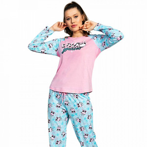 Pijamale Dama Bumbac 100% Vienetta Model 'Love Yourself'