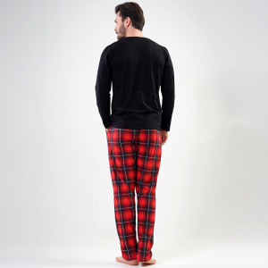 Pijamale din Bumbac Vienetta | MAN Model 'Original' Black