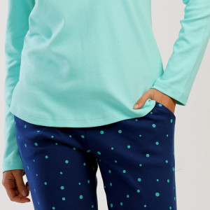 Pijamale Groase din Bumbac Interlock, Brand Vienetta, Model 'Awesome Darling'