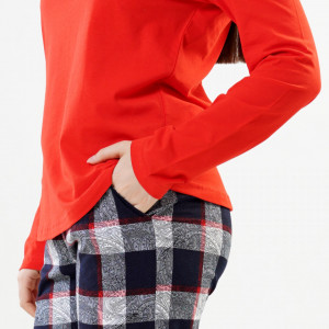 Pijamale Vienetta din Bumbac Model 'Love Wins' Red