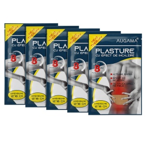 Plasturi cu Efect de Încălzire Augama (Set 5 Bucăți 12x18cm) - Confort Termic de Până la 8 Ore
