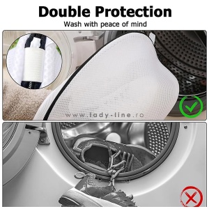 Sac Spălare Încălțăminte Compatibil cu Mașina de Spălat | Material Rezistent