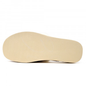 Papuci de Casa Imblaniti cu Lana de Oaie Model 'Snowy Delight' Creamy