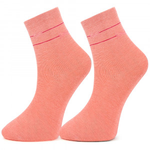 Sosete Bumbac Set 2 Perechi Model 'Happy Feet' Coral