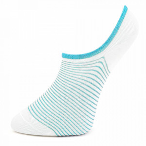 Sosete Cipici Dama Set 2 Perechi Model 'Only Lines Blue' Culoare Alb