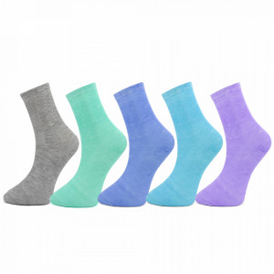 Sosete Clasice Dama Set 5 Perechi Culori Diferite Model 'Rainbow of Life''
