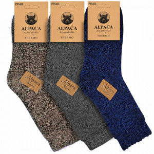 Șosete Groase din Lână de Alpaka Set 3 Perechi Model 'Strong Winter' Cod 03