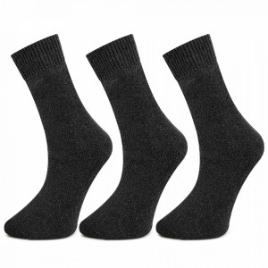 Șosete Groase și Călduroase din Lână Set 3 Perechi Model 'Classic Men Line' Dark Gray