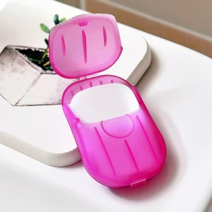 Dispozitiv cu Foite da Sapun Ideal pentru Calatorii, Roz, 20 Buc | Compact, Portabil, Igienic