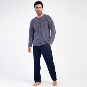 Vienetta Men's Pajamas | MAN Model 'Signature Identity' | Comfort and Refinement