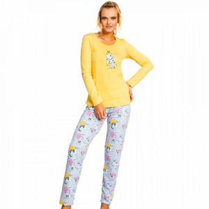 Vienetta Women's Cotton Pajamas 'Hi Pissy' Model