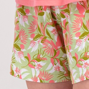 Pijama Damă din Bumbac 100% Vienetta, Model 'Love Wins' Pink - Prezentare detaliu pantalon.
