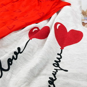 Pijamale Dama Marimi Mari Vienetta Model 'I Love You' Gray Light