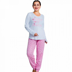 Women's Pajamas Plus Sizes Vienetta Model 'Queen of Hearts'