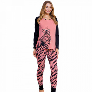 Women's pajamas Vienetta Dream Model 'Beauty Zebra' Pink