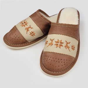 Papuci Nordic Tradition - semiprofil, combinație de stil și căldură